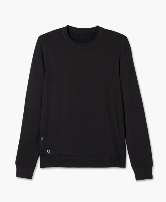 Vuori - Ponto Performance Crew 1 - outdoor apparel and gear- Black