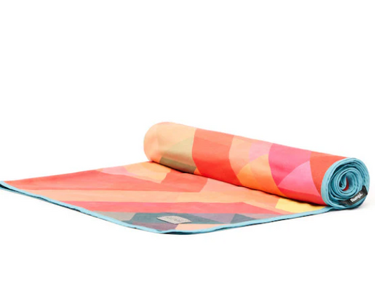 Rumpl - Everywhere Towel Geo - outdoor apparel and gear - A multicolored geometric patterned towel.