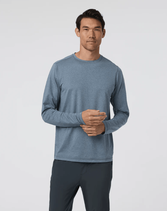 Vuori- Long Sleeve Tradewind Performance Tee 2 1 - outdoor apparel and gear- Blue