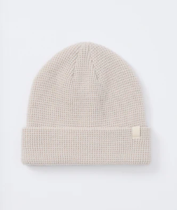 Vuori - Alpine Waffle Beanie - outdoor apparel and gear - white / salt