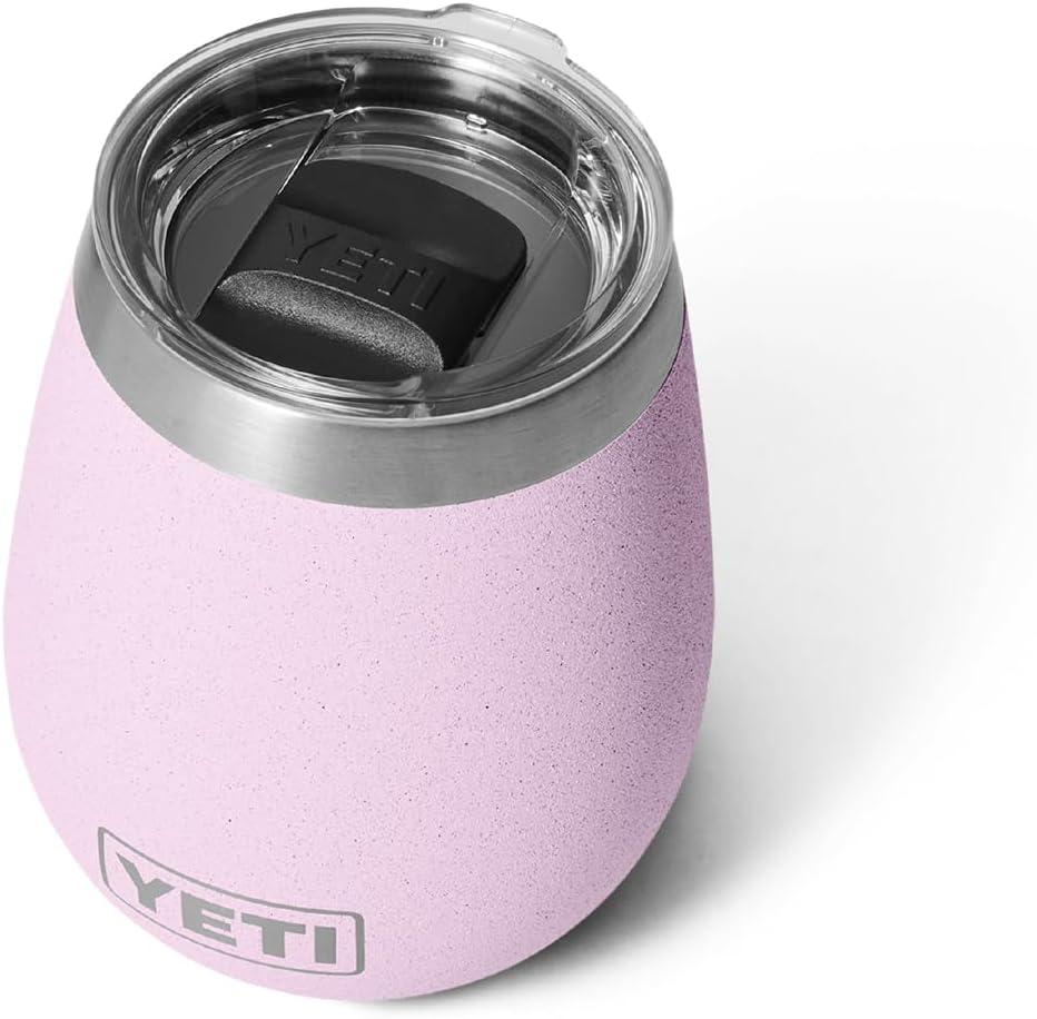 Pink YETI insulated tumbler 10 Oz Wine Tumbler with MagSlider Lid