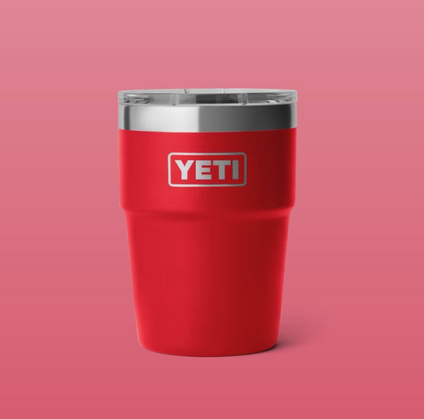 Red YETI tumbler with a 16 oz Stackable Cup - Coastal Outdoors