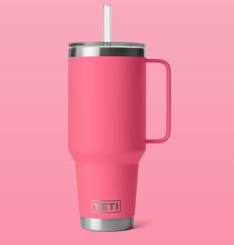 Pink YETI mug with handle and straw Yeti- 42 Oz Straw Mug 4 - outdoor apparel and gear