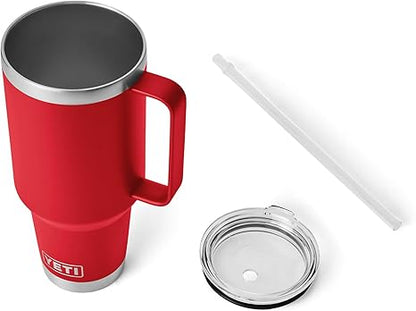 Red travel mug with handle, lid, and straw Yeti- 42 Oz Straw Mug 4 - outdoor apparel and gear
