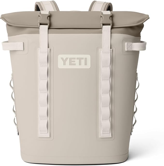 Beige YETI backpack Hopper M Series Backpack Soft Sided Coolers with MagShield Access
