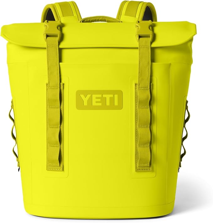 Yellow YETI backpack Hopper M Series Backpack Soft Sided Coolers with MagShield Access