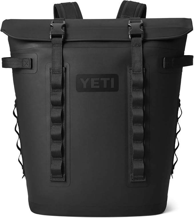 Black YETI backpack Hopper M Series Backpack Soft Sided Coolers with MagShield Access
