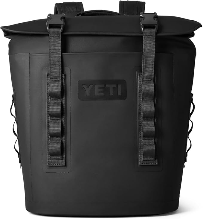 Black YETI backpack Hopper M Series Backpack Soft Sided Coolers with MagShield Access