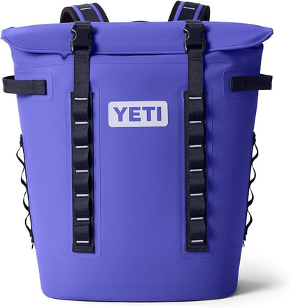 Blue YETI backpack with black straps Hopper M Series Backpack Soft Sided Coolers with MagShield Access