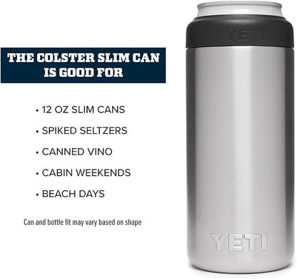 YETI can cooler with double-wall vacuum insulation feature  Stainless