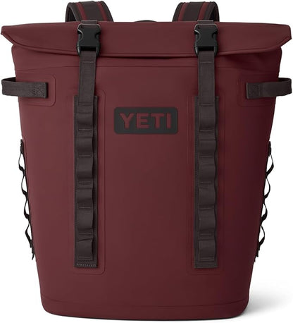 Red YETI backpack with black straps Hopper M Series Backpack Soft Sided Coolers with MagShield Access