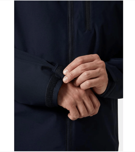 Helly Hansen- Crew Hooded Midlayer Jacket 2 navy with a hood
