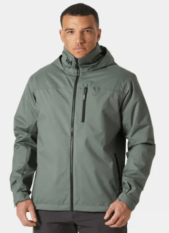 Helly Hansen- Crew Hooded Midlayer Jacket 2 grey  with a hood