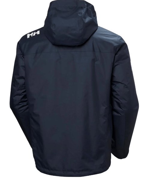 Helly Hansen- Crew Hooded Midlayer Jacket 2 navy with a hood