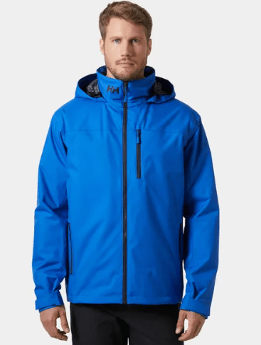 Helly Hansen- Crew Hooded Midlayer Jacket 2 blue with a hood