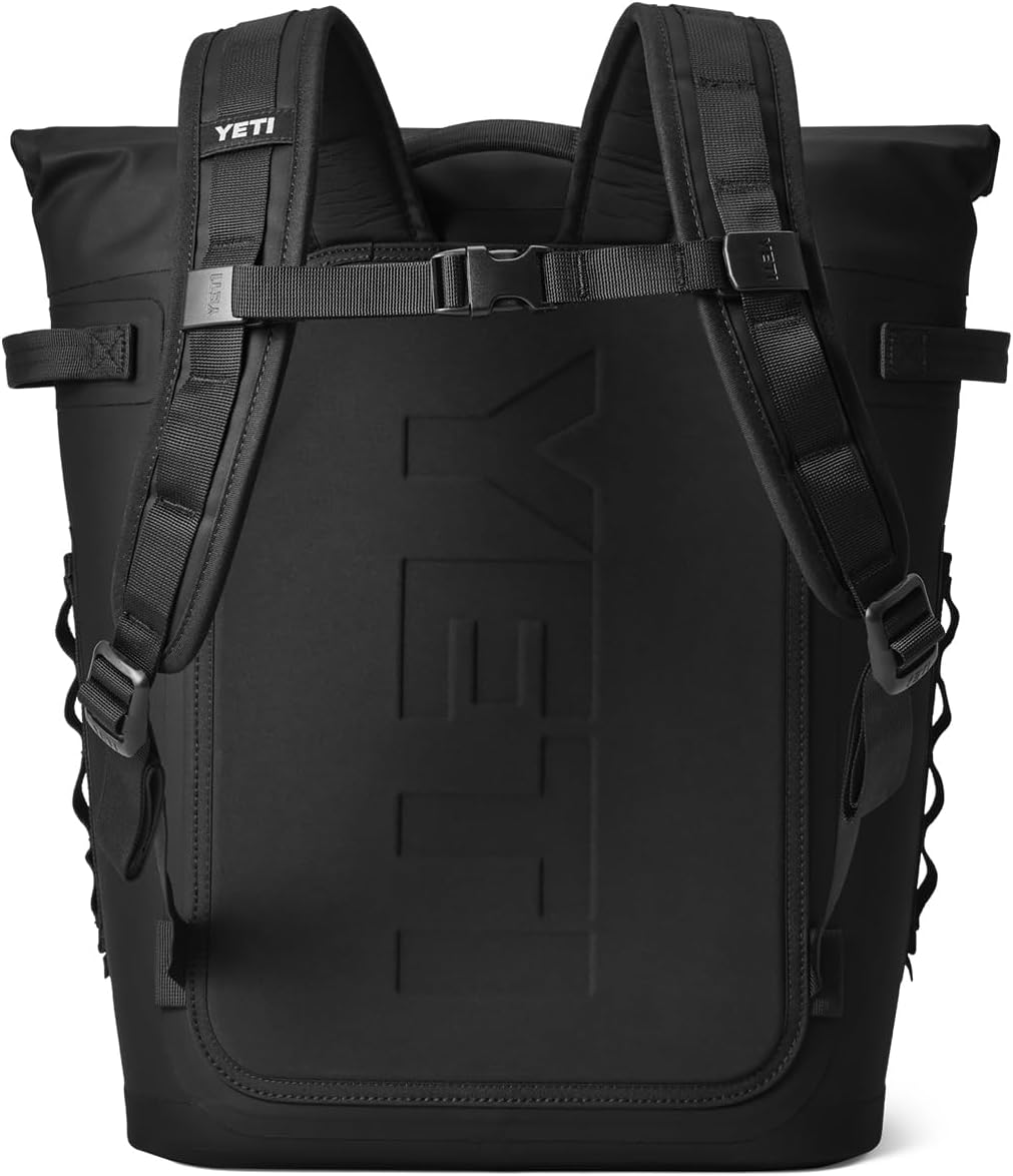 Black YETI backpack Hopper M Series Backpack Soft Sided Coolers with MagShield Access