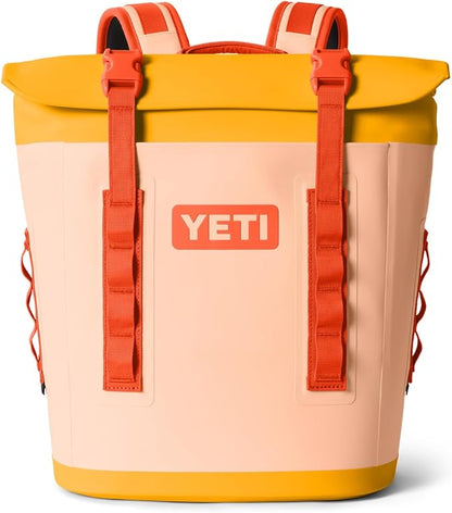  Peach/Beekeeper YETI backpack with orange straps on a white background Hopper M Series Backpack Soft Sided Coolers with MagShield Access
