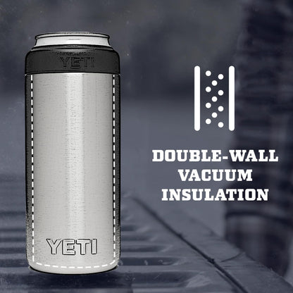 YETI can cooler with double-wall vacuum insulation feature 