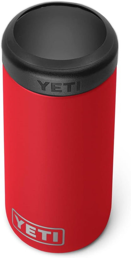 YETI can cooler with double-wall vacuum insulation feature  red
