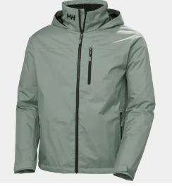 Helly Hansen- Crew Hooded Midlayer Jacket 2 grey with a hood