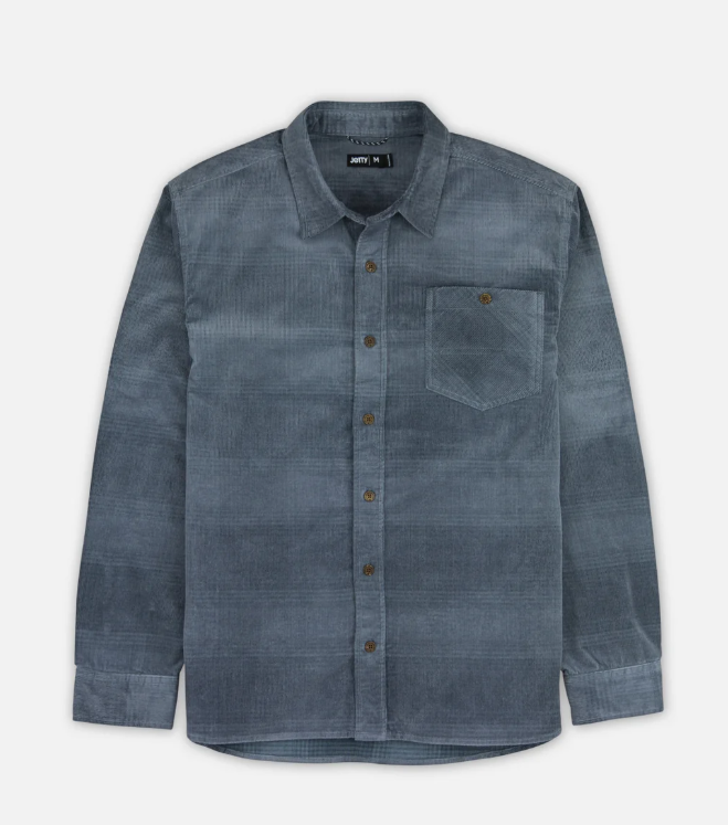 Jetty - Shoals Corduroy Shirt - outdoor apparel and gear - BLUE