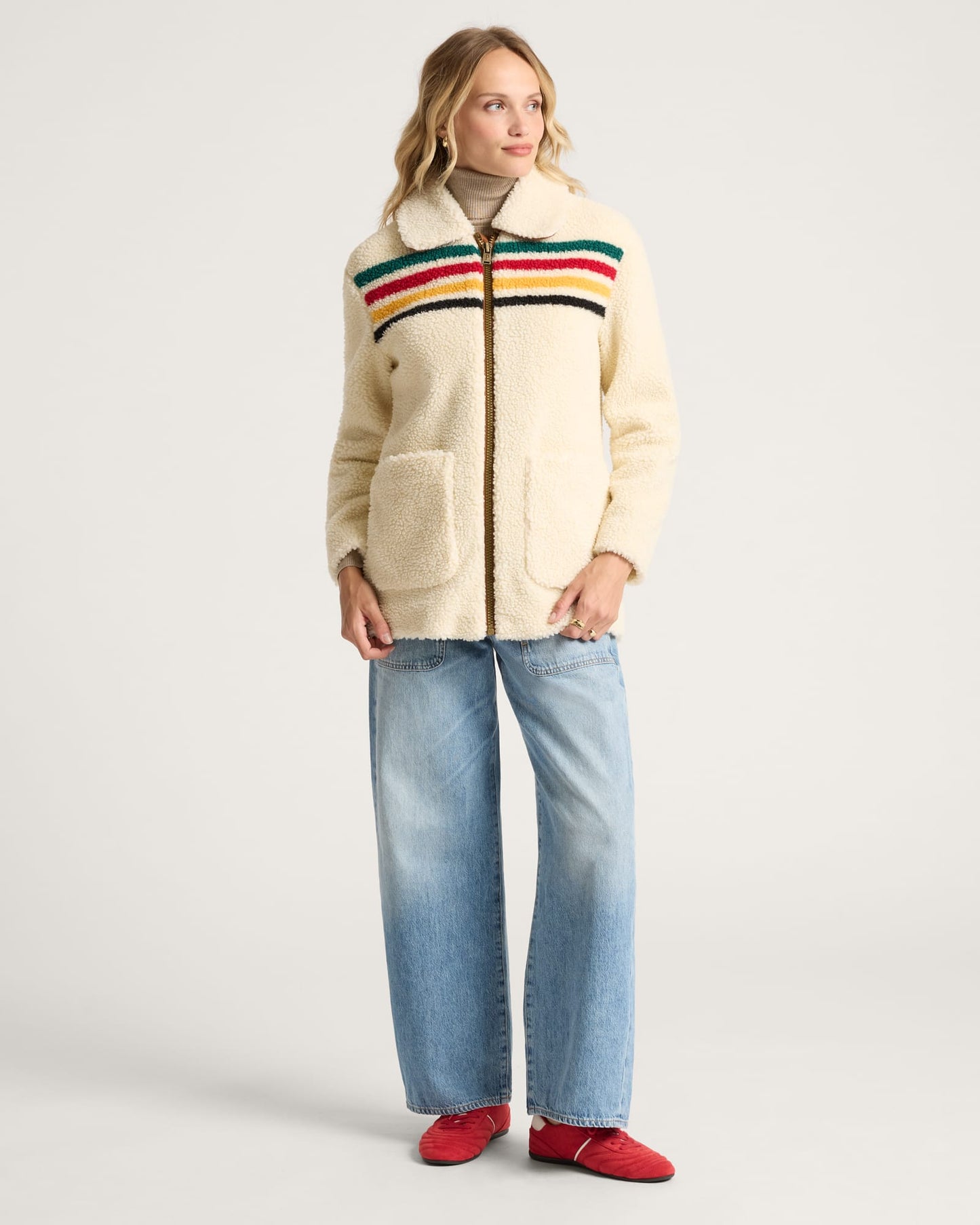 WOMEN'S GLACIER SUNSET SHERPA FLEECE JACKET - Coastal Outdoors